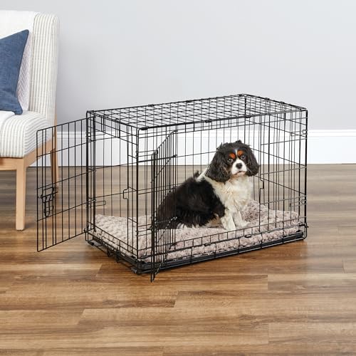New Enhanced Double Door Dog Crate, 30-Inch
