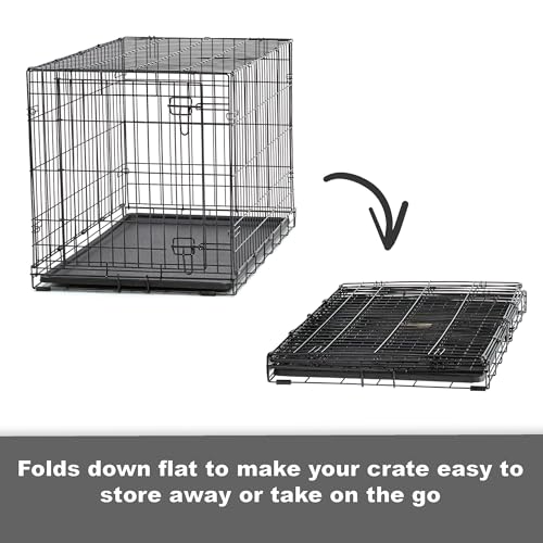 New Enhanced Double Door Dog Crate, 30-Inch