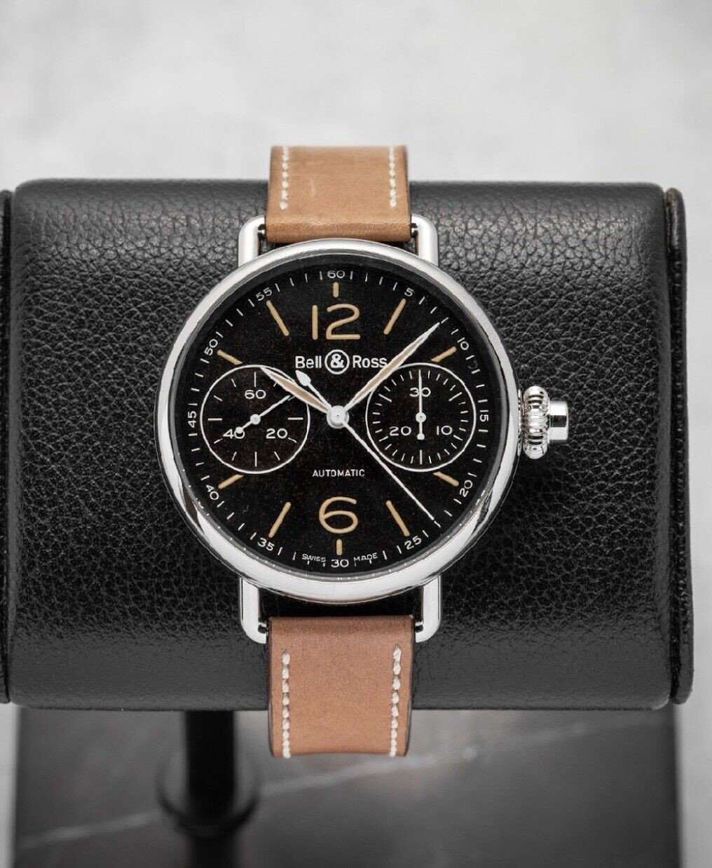 Bell and Ross Monopusher Black Dial Watch