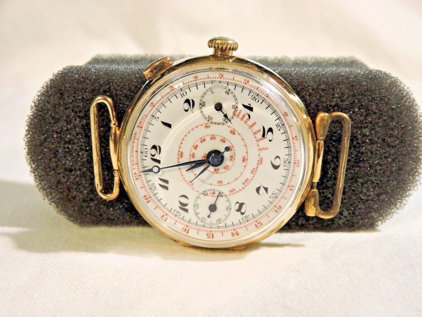 1940s 18K Gold Monopusher Chronograph Compax Watch