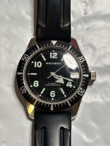 Welsbro Swiss Monopusher Chronograph Skin Diver Watch