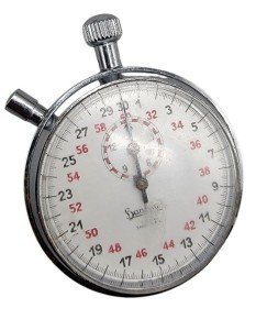 Hanhart Vintage Monopusher Stopwatch - Silver Tone 55mm