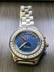 Lemania Elvstrom Regatta Blue Dial Chronograph Watch