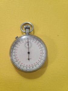 Lemania Stainless Steel Monopusher Pocket Watch