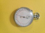 Lemania Stainless Steel Monopusher Pocket Watch