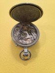 Lemania Stainless Steel Monopusher Pocket Watch