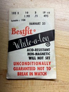 Bestfit Vintage Mainsprings in Various Sizes