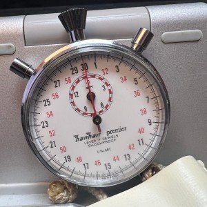 Hanhart Premier Monopusher Stopwatch with Box & Papers