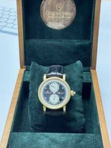 Chronoswiss Monopusher Chronograph Gold Dial Watch