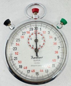 Hanhart Vintage Chrome Monopusher Stopwatch for Parts