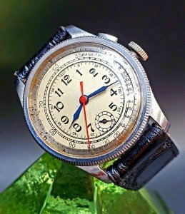 Vintage TAVANNES Monopusher Chronograph Pulsation Dial