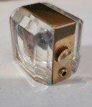 Welsbro Swiss Gold Lucite Cube Monopusher Watch