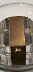 Welsbro Swiss Gold Lucite Cube Monopusher Watch
