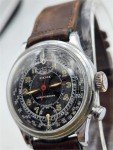 1940s Pierce Swiss Military Monopusher Chronograph Watch