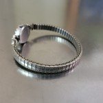 Vintage Mechanical Monopusher Watch with Stretch Band