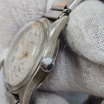 Vintage Emca Silver Tone Monopusher Chronograph Watch