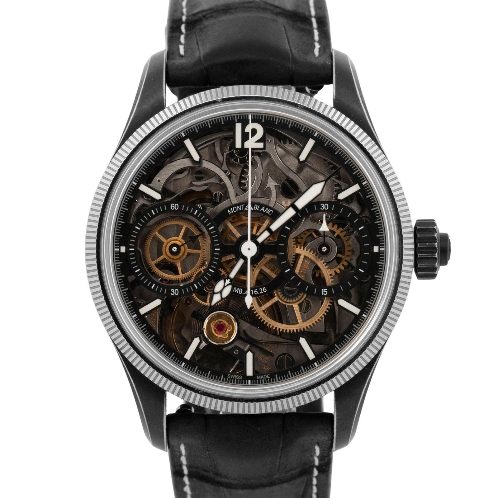 Montblanc 1858 Skeleton Monopusher Chronograph Watch
