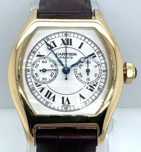 Cartier Tortue Monopusher Chronograph in Yellow Gold