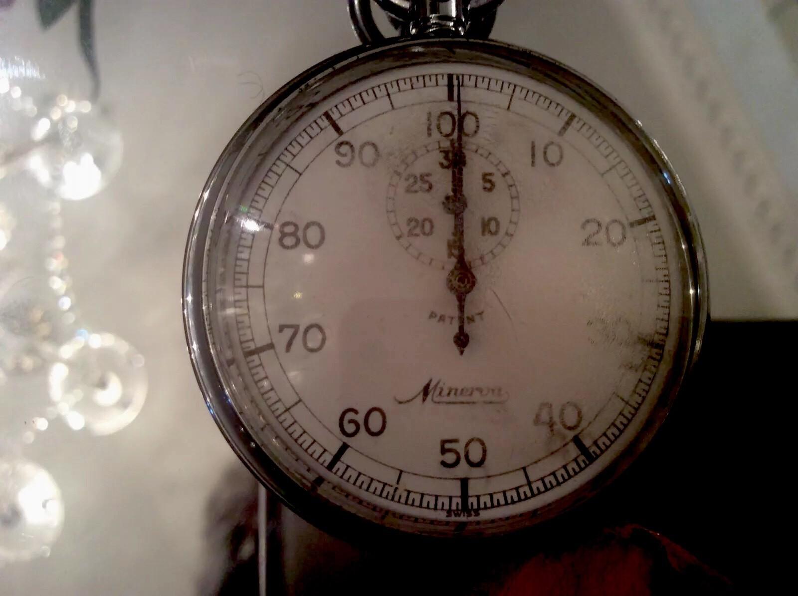 1930s Minerva Swiss Chronograph Monopusher Timer