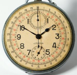 Lemania 1950s Military Monopusher Chronograph