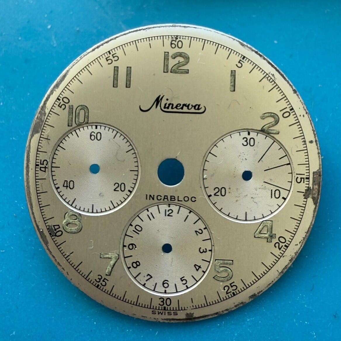 Minerva VD712 Vintage Chronograph Monopusher Watch