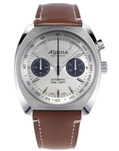 Alpina Startimer Pilot Chronograph Leather Watch 42mm