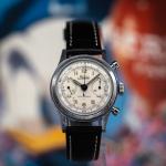 Minerva 1940s Vintage Chronograph Monopusher Watch