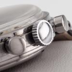 Lemania 15TL Monopusher Chronograph Watch with Leather Band