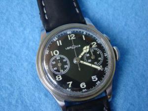 Vintage Lemania WWII Military Chronograph Watch