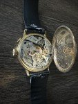 34mm Vintage Gold Monopusher Watch - Hunter Case