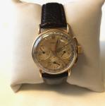 Lemania 14k Yellow Gold Monopusher Chronograph