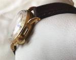 Lemania 14k Yellow Gold Monopusher Chronograph