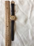 Lemania 14k Yellow Gold Monopusher Chronograph