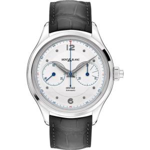 Montblanc Heritage Monopusher Chronograph Silver Dial Watch