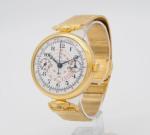 Universal Genève Gold Plated Monopusher Chronograph Watch
