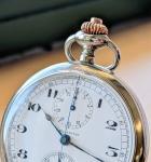 Paul Breton Openface Monopusher Chronograph Pocket Watch