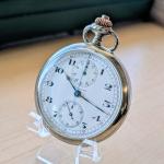 Paul Breton Openface Monopusher Chronograph Pocket Watch