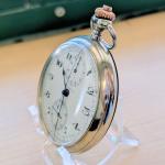 Paul Breton Openface Monopusher Chronograph Pocket Watch
