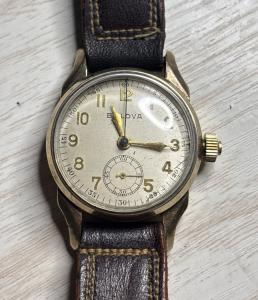 1940s Bulova Monopusher Chronograph Watch 10k RGP