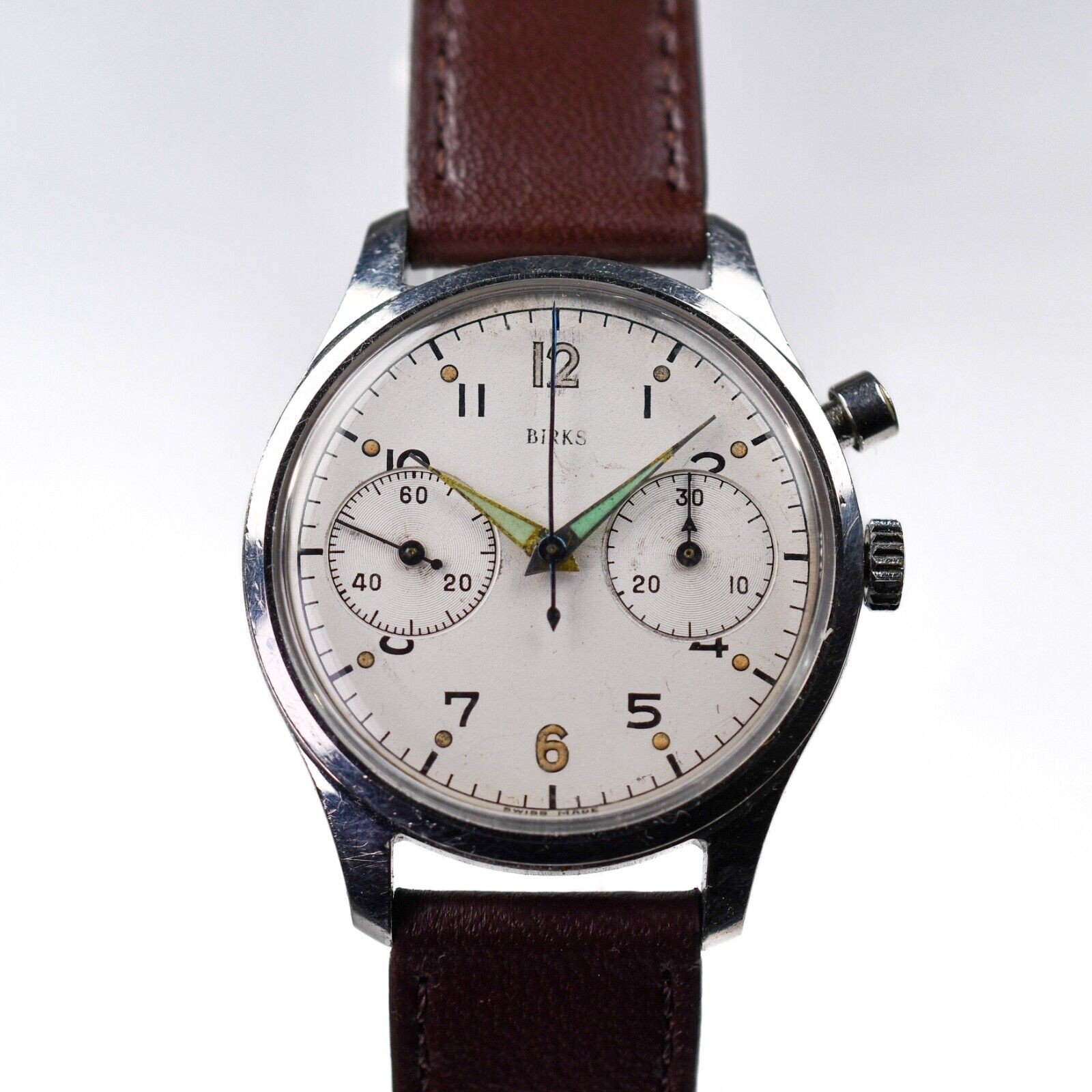 Birks RCAF 36mm Monopusher Military Chronograph Watch