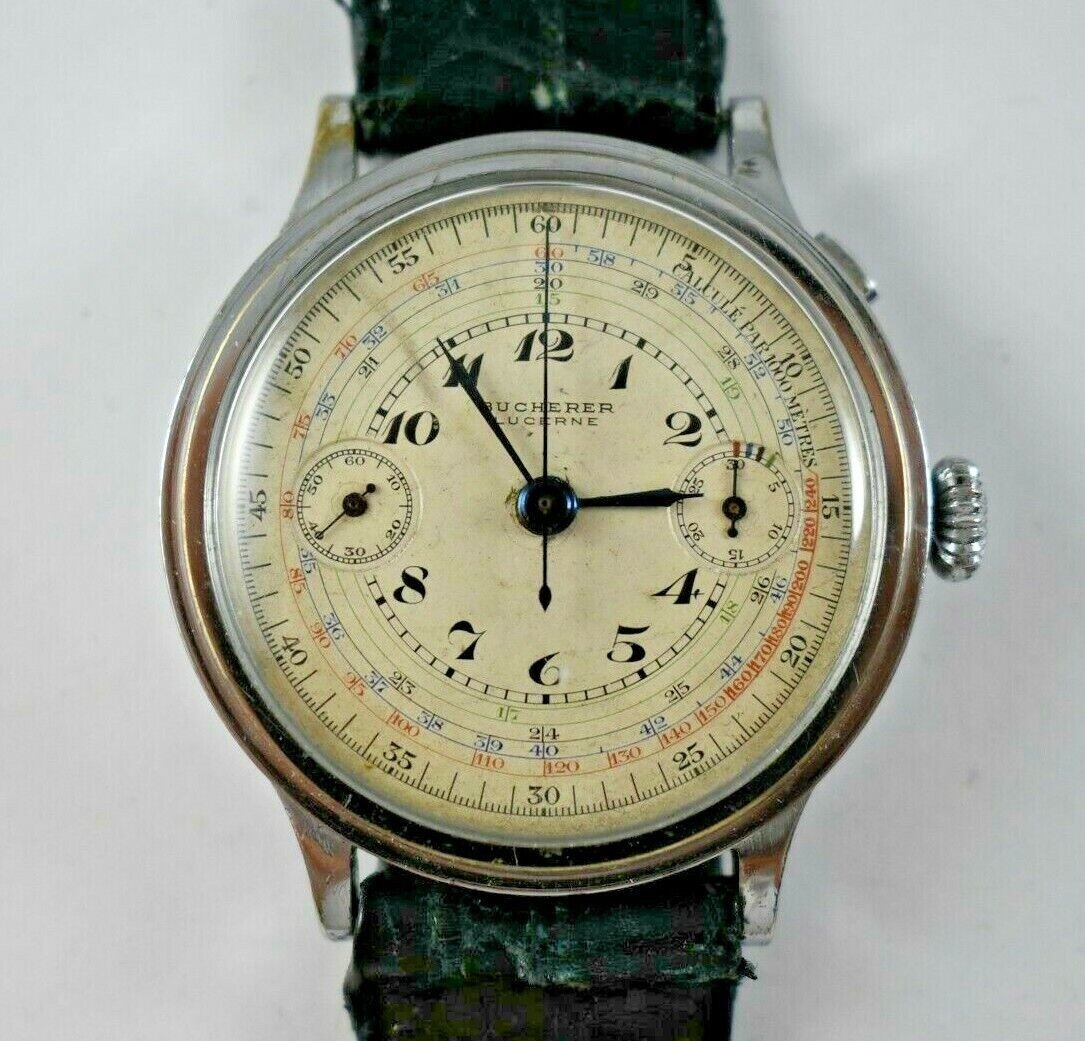 Bucherer Lucerne 40mm Monopusher Chronograph Watch