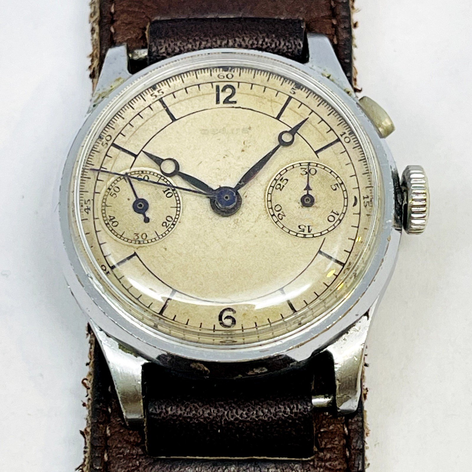 WW2 Era Swiss Monopusher Chronograph Watch