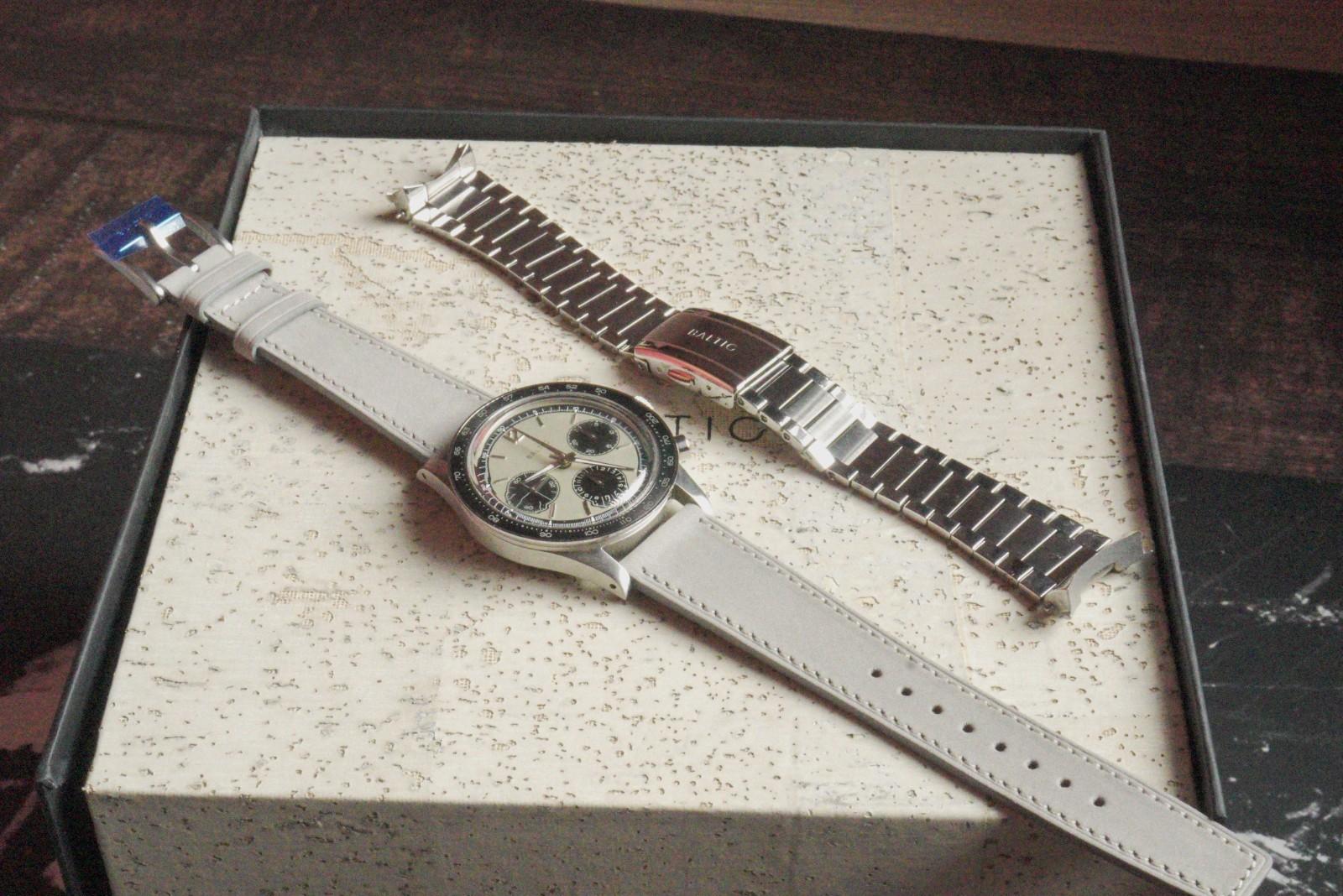 Baltic Tricompax Panda Monopusher Chronograph Watch