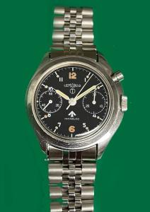 1967 Lemania British Royal Navy Monopusher Chronograph