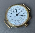 18k Gold WW1 Monopusher Chronograph with Porcelain Dial