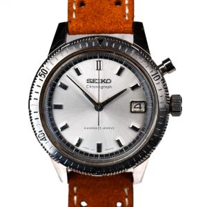 Seiko 5717-8970 Monopusher Chronograph Silver Dial