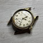 RUNS MISSING CHRONO PARTS 1940s Bulova Monopusher Chronograph 10k RGP Watch 10AH