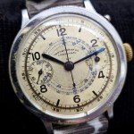 Rare Vintage Lowenthal Mono Pusher Chronograph Watch