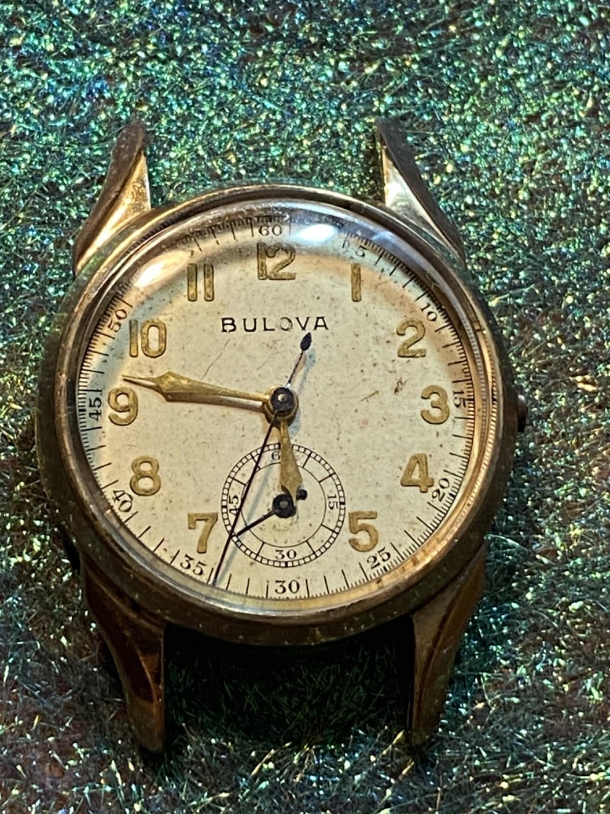 Rare 1940s Bulova Monopusher Chronograph Watch
