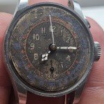 1940s Harman Monopusher Chronograph Rare Watch